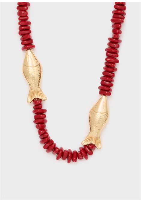 COLLANA GIROCOLLO ELEMENTI PESCE ROSSO NALì | DUCL0096CORALLO
