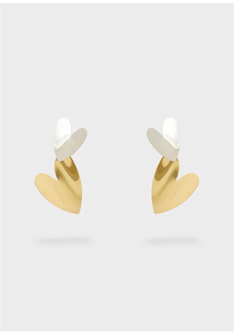 ORECCHINI PENDENTI DOPPIO CUORE OROARGENTO NALì | DWOR0246ORO ARGENTO