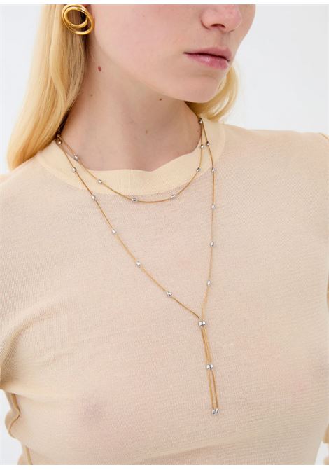 COLLANA MULTIFILO THIN ARGENTO/ORO NALì | EMCL1095ARGENTO ORO