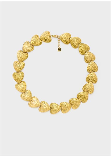 COLLANA GIROCOLLO CUORI MARTELLATI ORO NALì | EMCL1149ORO