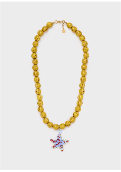 COLLANA ZOE CERAMICA PENDENTE STELLA NALì | EMCL1203GIALLO OCRA