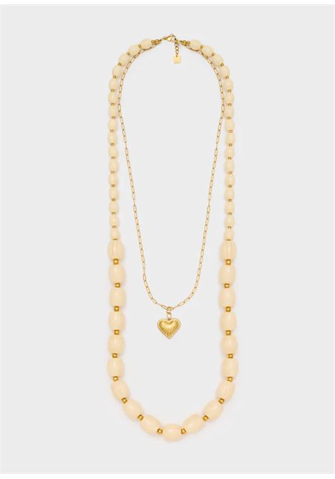 COLLANA PAIGE IN RESINA CON CUORE NALì | EMCL1206PANNA