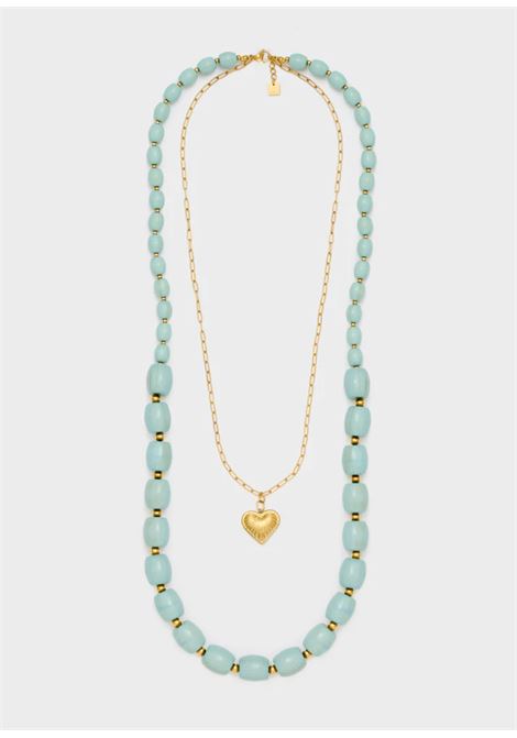 COLLANA PAIGE IN RESINA CON CUORE NALì | EMCL1207AZZURRO