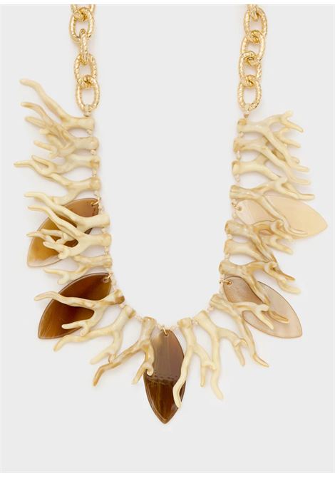 COLLANA LUNGA CON ELEMENTI MARINI BIANCO NALì | EMCL1220BIANCO