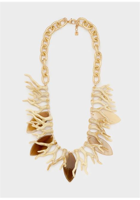 COLLANA LUNGA CON ELEMENTI MARINI BIANCO NALì | EMCL1220BIANCO