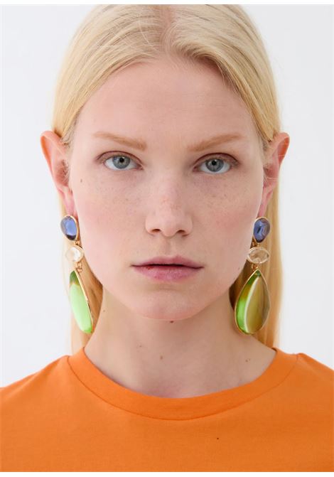 ORECCHINI PENDENTI JEAN ORO NALì | EMOR1865ORO VERDE