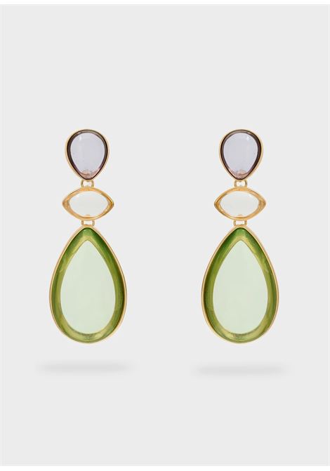 ORECCHINI PENDENTI JEAN ORO NALì | EMOR1865ORO VERDE