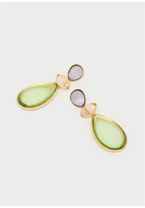 ORECCHINI PENDENTI JEAN ORO NALì | EMOR1865ORO VERDE