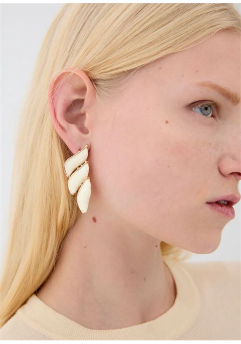 ORECCHINI PENDENTI IRREGOLARI BIANCOORO NALì | EMOR1871ORO BIANCO
