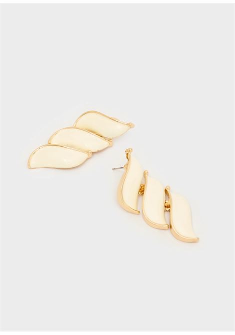 ORECCHINI PENDENTI IRREGOLARI BIANCOORO NALì | EMOR1871ORO BIANCO