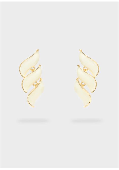ORECCHINI PENDENTI IRREGOLARI BIANCOORO NALì | EMOR1871ORO BIANCO