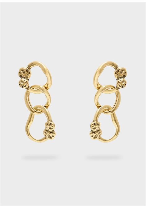 ORECCHINI PENDENTI CATENA CHUNCKY ORO NALì | EMOR1875ORO