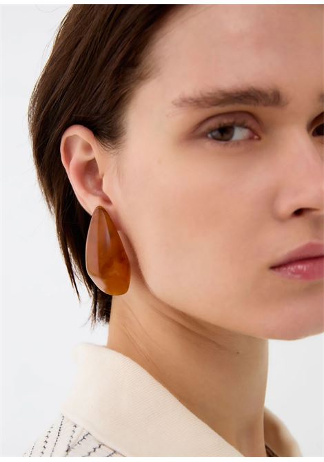 ORECCHINI SQUADRATI IN RESINA NALì | EMOR1888MARRONE