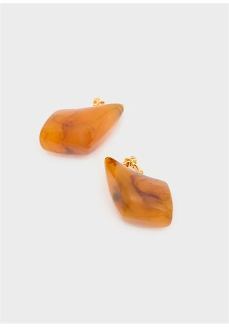 ORECCHINI SQUADRATI IN RESINA NALì | EMOR1888MARRONE