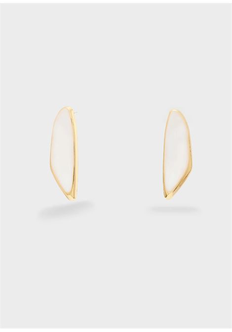 ORECCHINI A SCUDO SMALTATI BIANCO NALì | EMOR1905ORO BIANCO