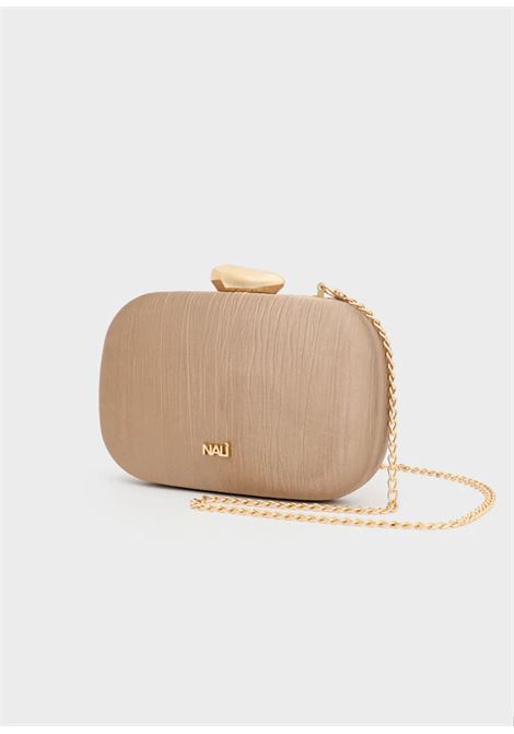clutch nadine plisse LAMINATO NALì | GMPC0040MARRONE