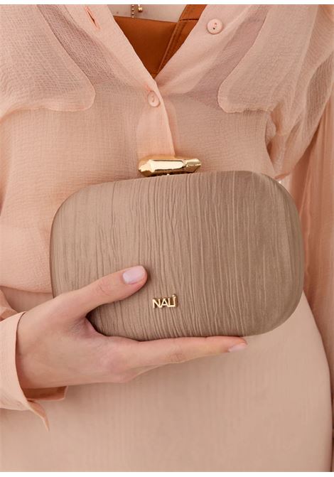 clutch nadine plisse LAMINATO NALì | GMPC0040MARRONE
