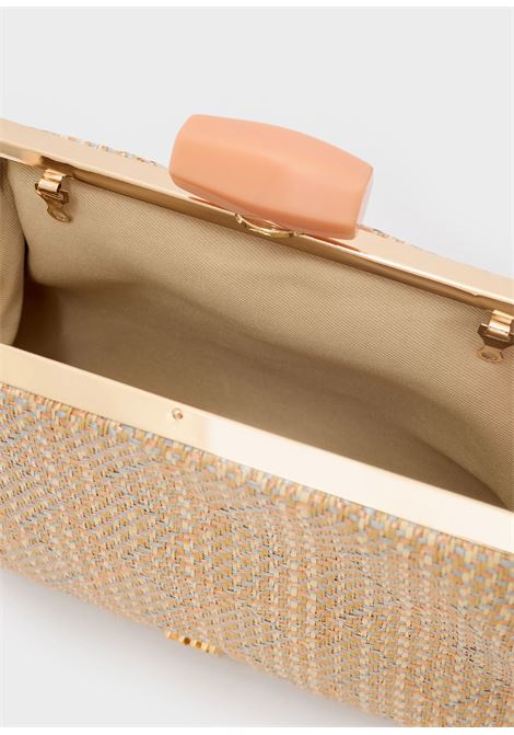 clutch juliain tessuto NALì | GMPC0048ARANCIO