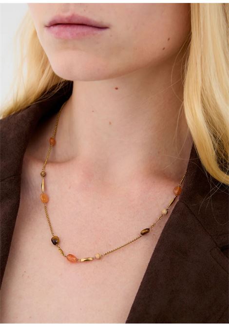 collana sottile con pietre