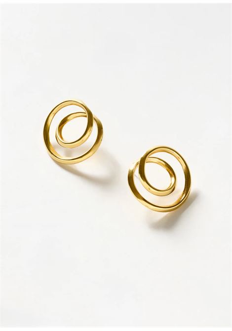 ORECCHINI DOPPIO INTRECCIO PLA. ORO 18K NALì | LNOR0132ORO