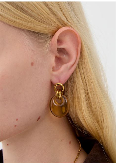 ORECCHINI NADIA OVALI IN RESINA NALì | LNOR0135GIALLO