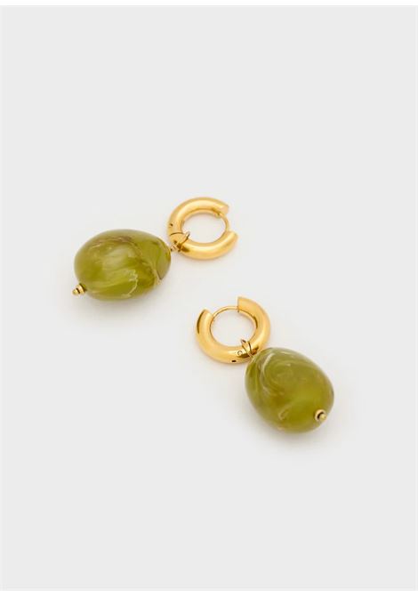 ORECCHINI CHIARA OVALI RESINA NALì | LNOR0141ORO VERDE