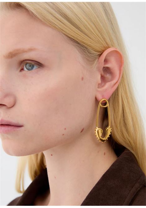 ORECCHINI SPILLA CON CUORE ACC. INOS. ORO NALì | MEOR0773ORO