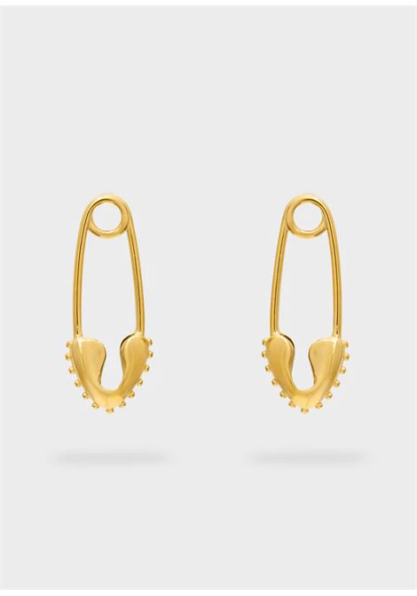 ORECCHINI SPILLA CON CUORE ACC. INOS. ORO NALì | MEOR0773ORO
