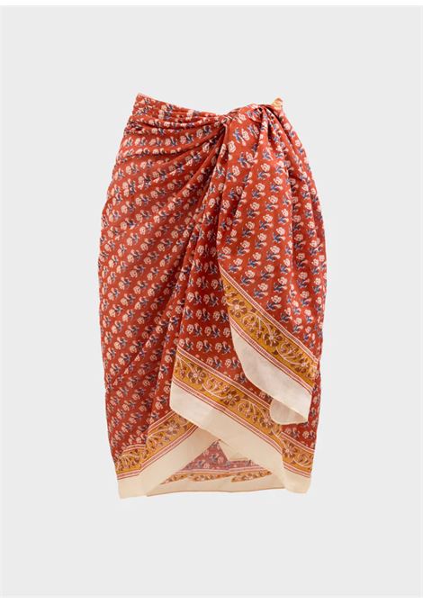 PAREO STAMPA MIX IN COTONE ROSSO NALì | RHSC0005ROSSO