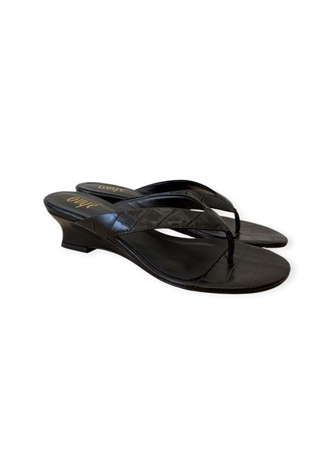 Sandalo In Pelle Stampa Cocco OVYè | AC2890COCMORO