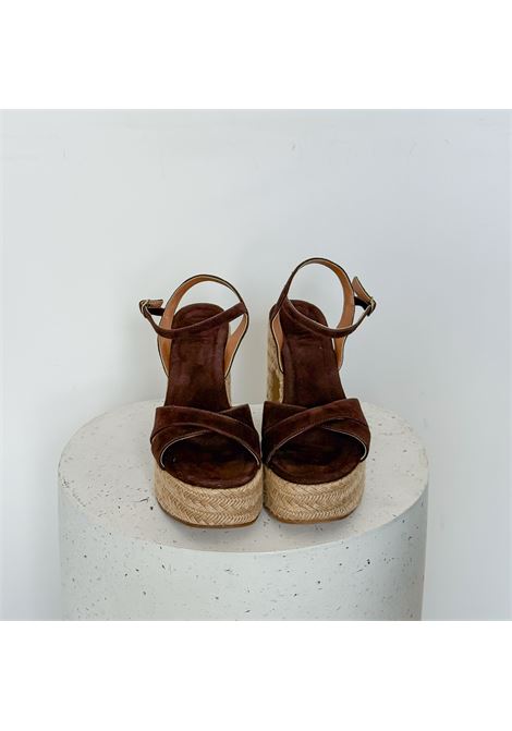 Sandalo Intrecciato in camoscio OVYè | CR029CAMMARRONE
