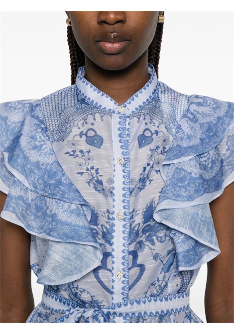 Camicia con stampa PAPERLACE | P26-A413AURA