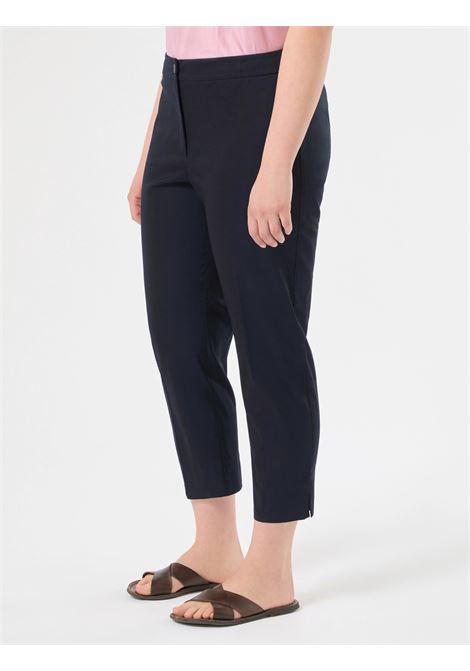 Pantaloni in gabardina di cotone - BLU MARINO