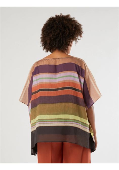 Poncho in tencel stampato e top PERSONA by M.Rinaldi | PMRAGAPE001
