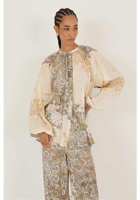 Camicia fantasia in rayon e cotone SOUVENIR | D39N1144CASHMERE