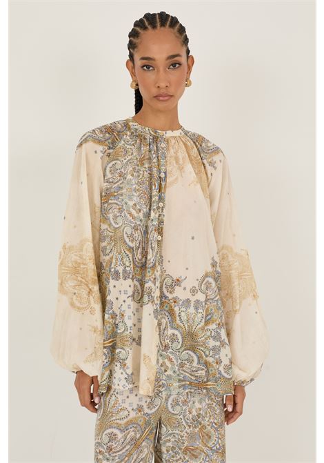 Camicia fantasia in rayon e cotone SOUVENIR | D39N1144CASHMERE