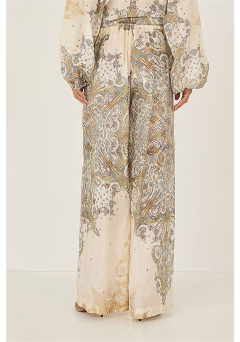 Pantalone a fantasia in rayon e cotone SOUVENIR | D39N1145CASHMERE
