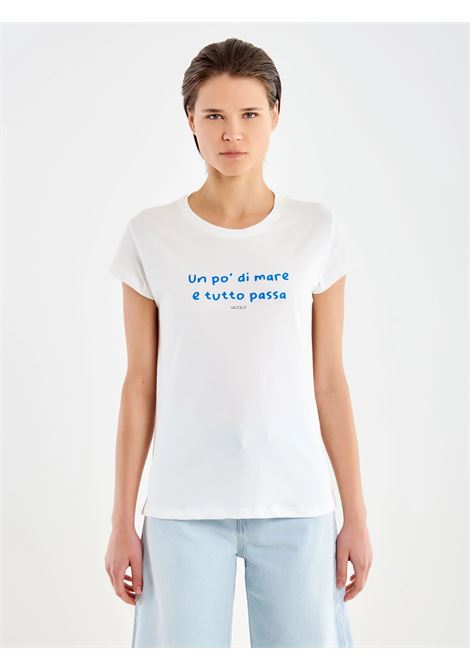 T-Shirt un pò di mare e tutto passa VICOLO | RAB0703BIANCO