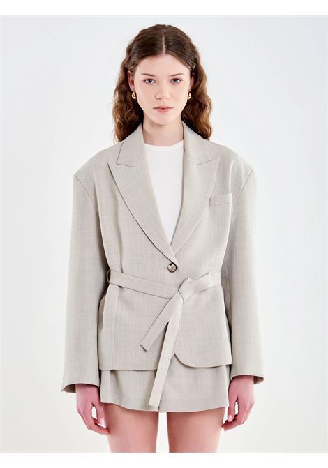 Blazer Over Crop con Cintura VICOLO | TAB0703SASSO