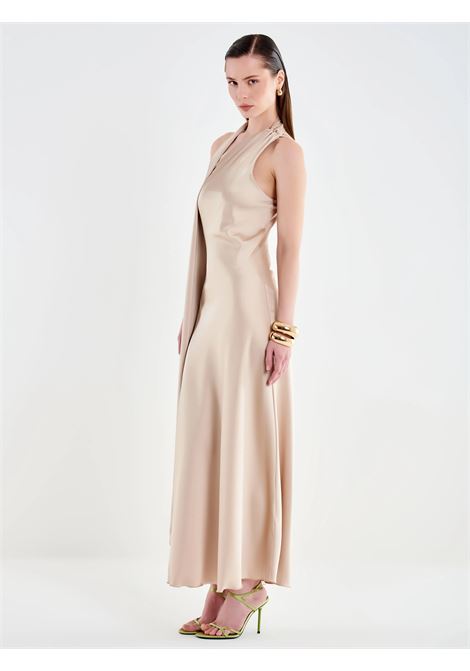 Abito Lungo con Sciarpa VICOLO | TAB1736CHAMPAGNE
