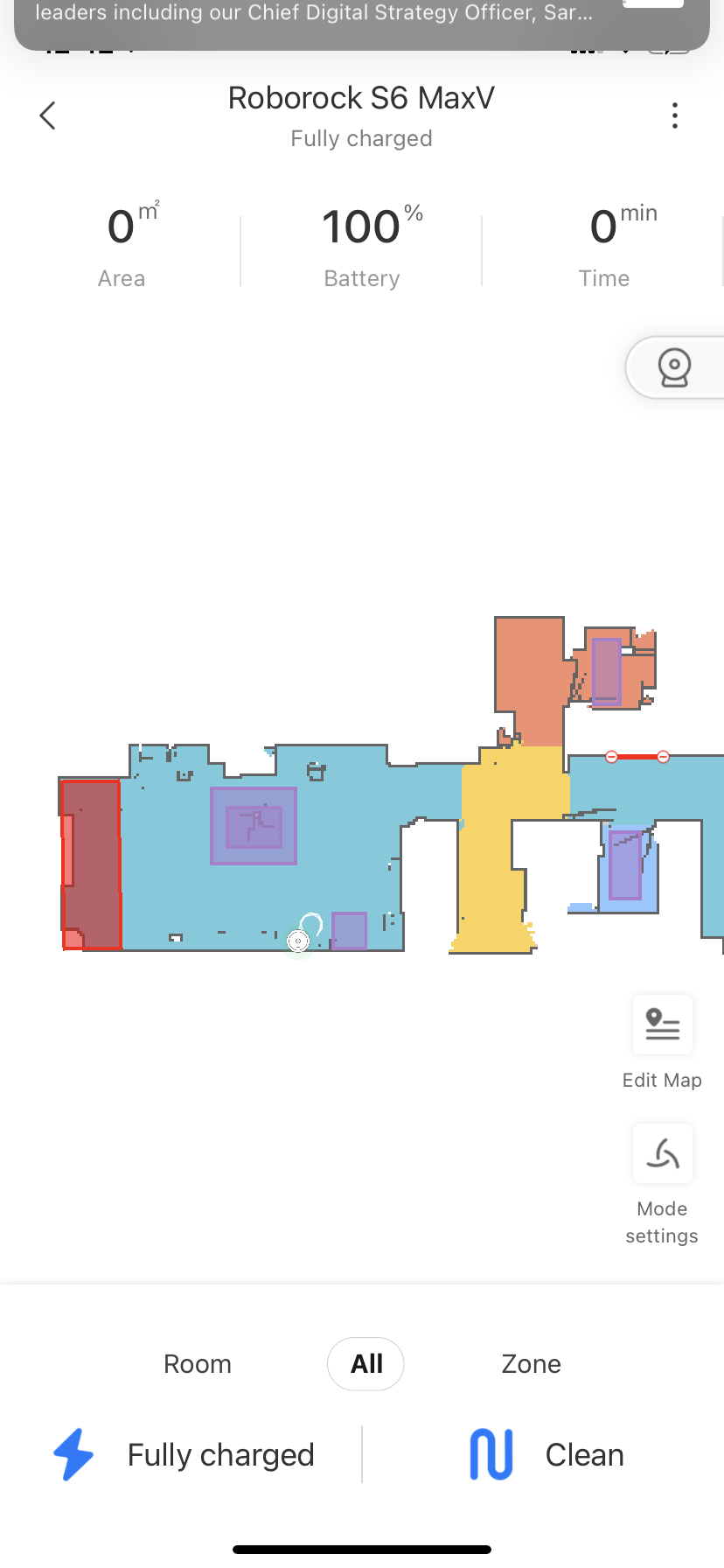 Roborock S6 MaxV Vacuum App