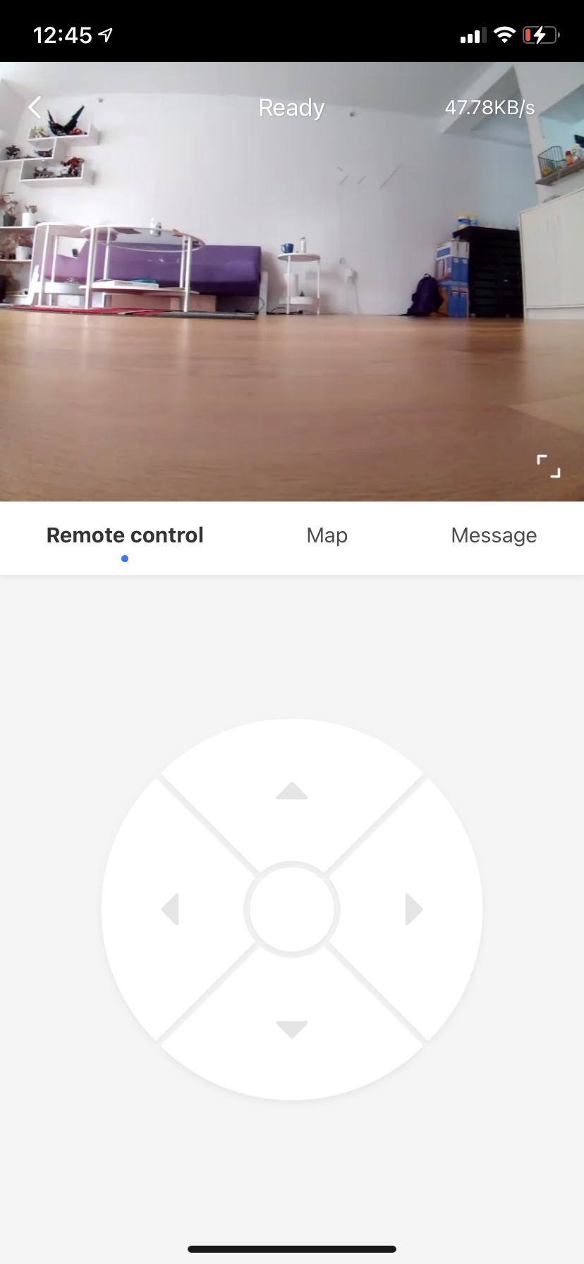 Roborock S6 MaxV Vacuum App Camera View