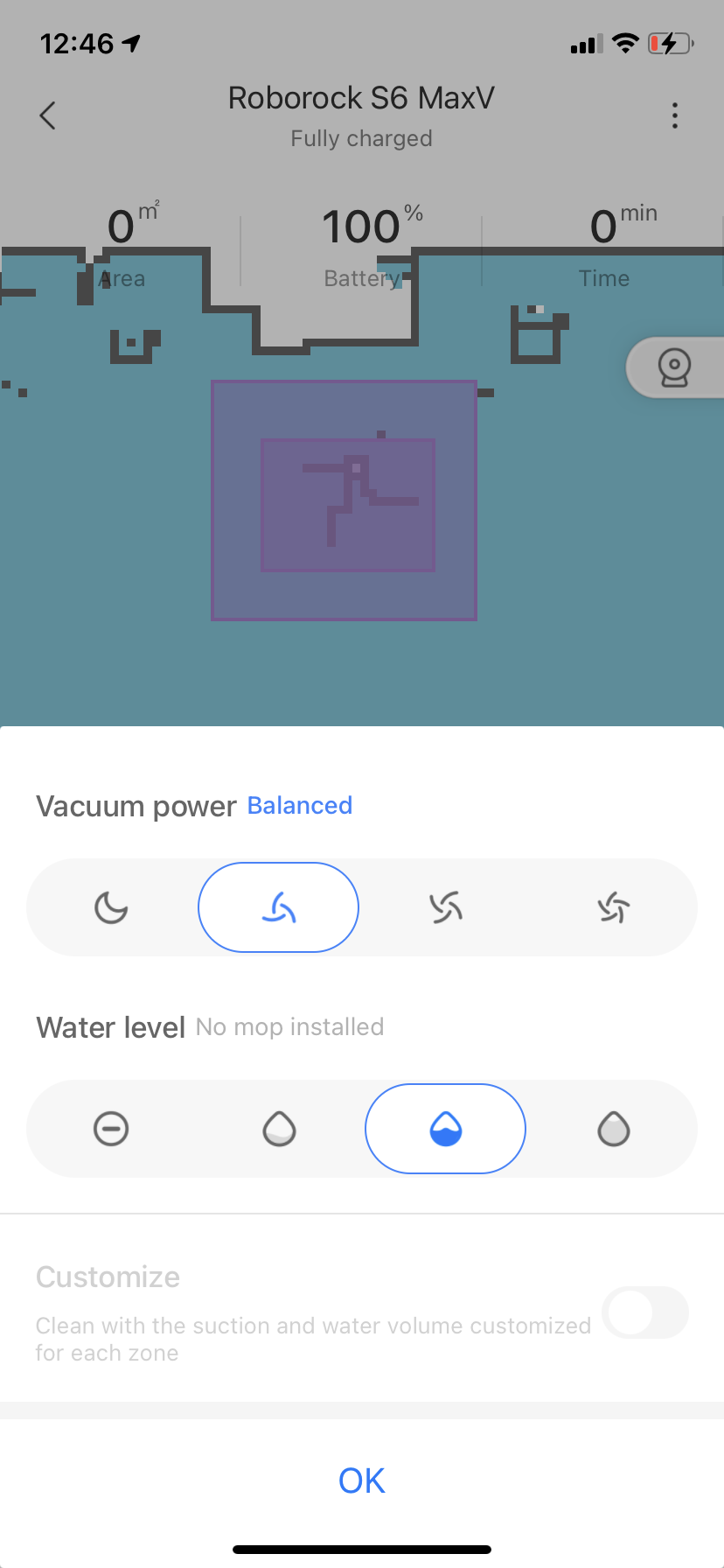 Roborock S6 MaxV Vacuum App
