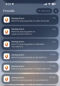 Firewall home firewall iOS app UI