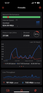 Firewall home firewall iOS app UI