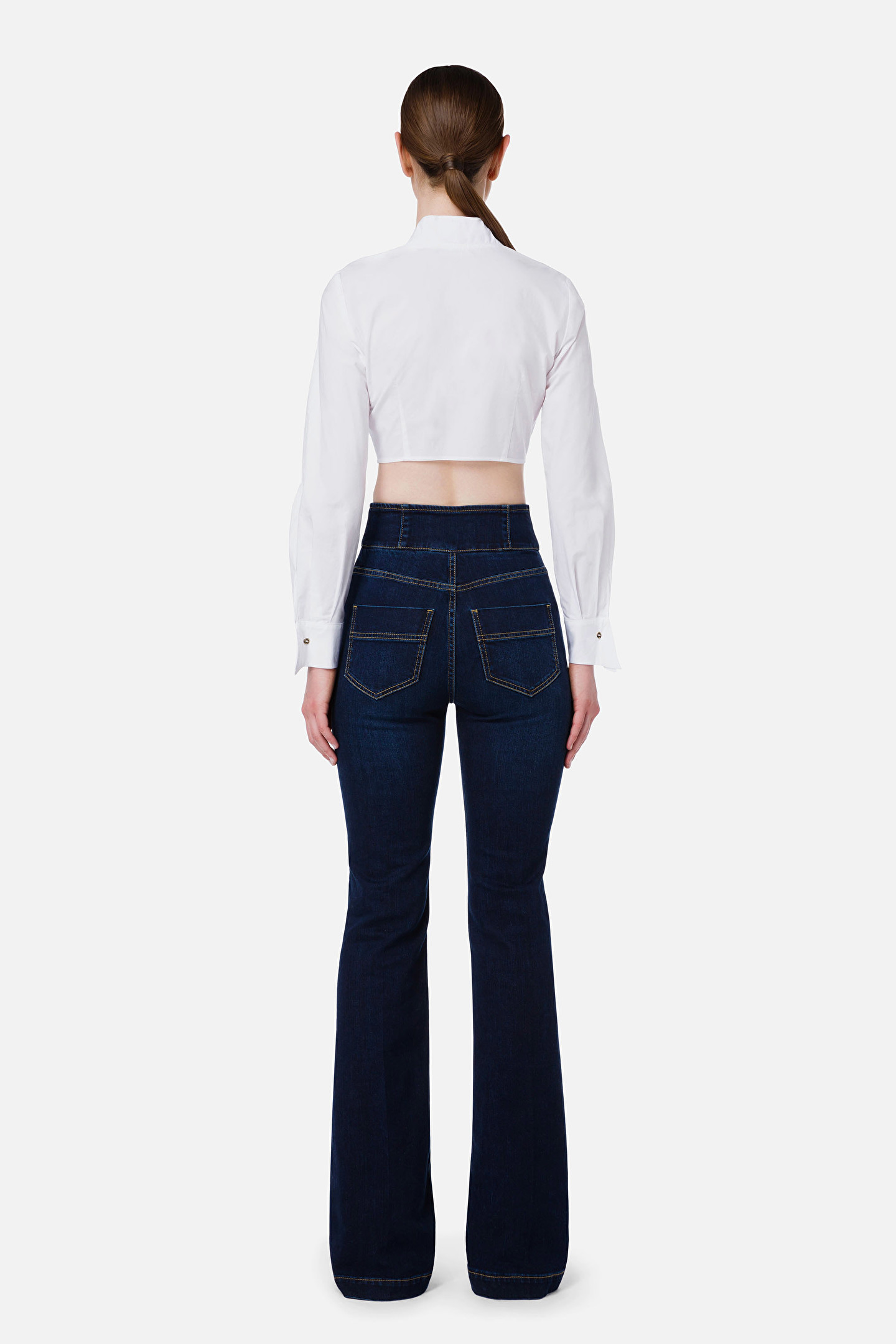 Jeans donna a zampa - Elisabetta Franchi - Bilotti abbigliamento