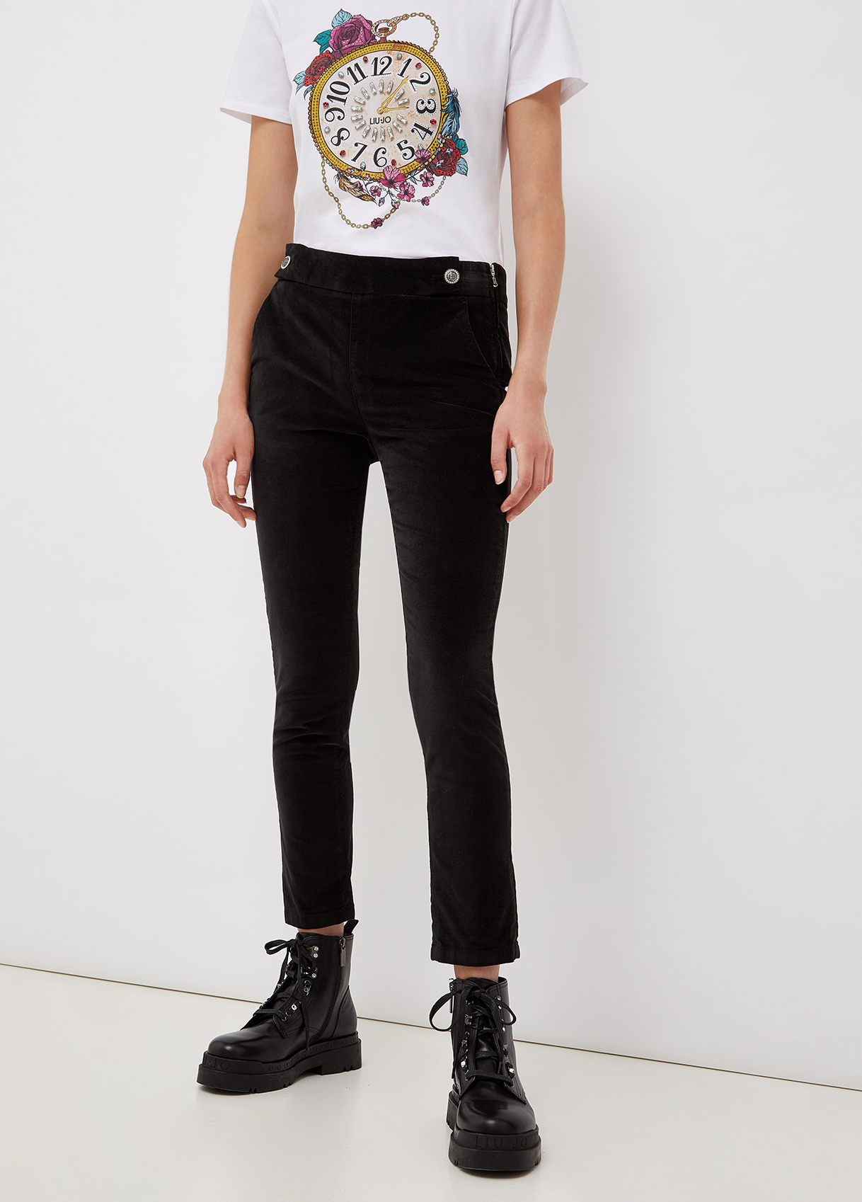 Pantalone donna in velluto nero - Liu-Jeans - Bilotti abbigliamento