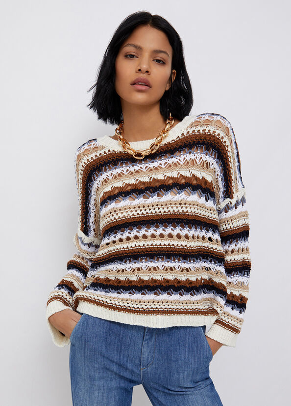 Maglia da donna a righe multicolor - Liu-Jeans - Bilotti abbigliamento