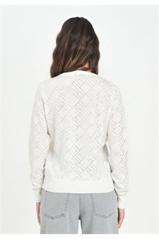 Maglia da donna di colore bianco latte e argento Elisabetta Franchi | MK26B56E2EH9