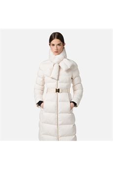 Piumino da donna di colore bianco latte Elisabetta Franchi | PI84D56E2DZ9